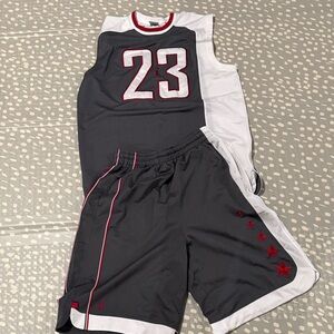 Jordan Black and Red Athletic Shorts